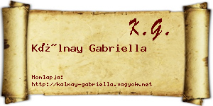 Kálnay Gabriella névjegykártya