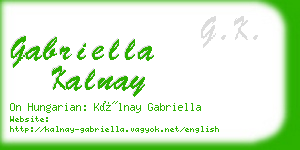 gabriella kalnay business card